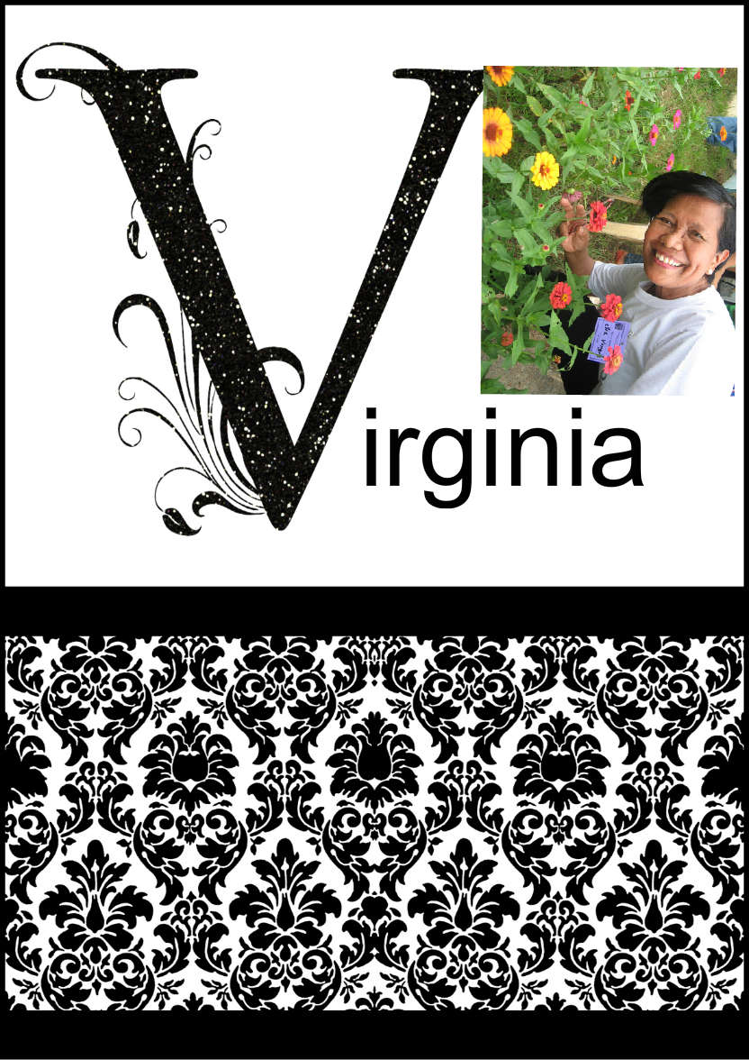 Damask Monogram Letter V Card - card made with Crafty Bob's Card Creator