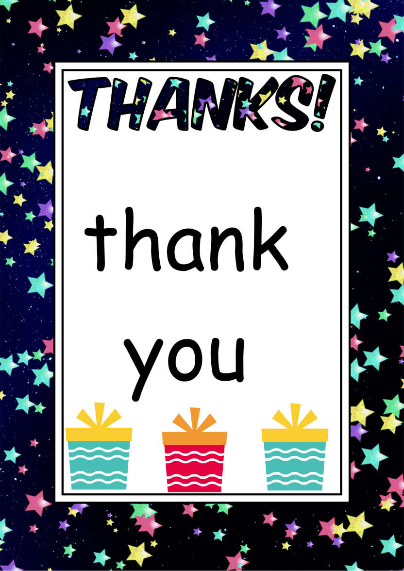 Thank You Stars Card Front - card made with Crafty Bob's Card Creator