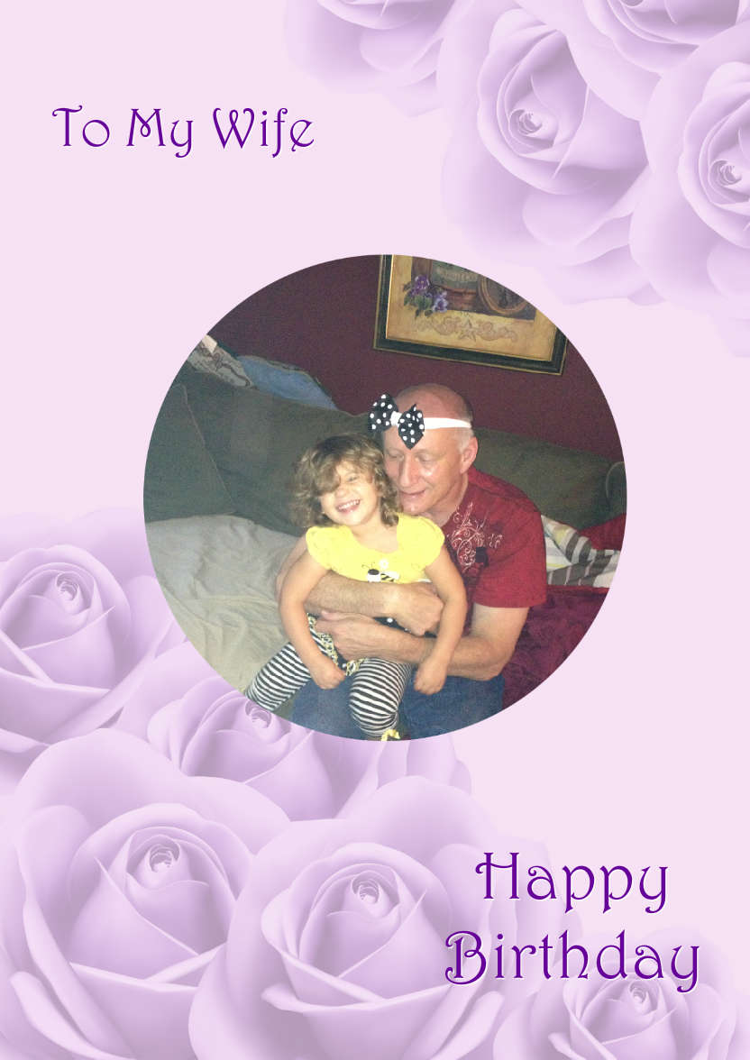 Purple Roses Background - card made with Crafty Bob's Card Creator