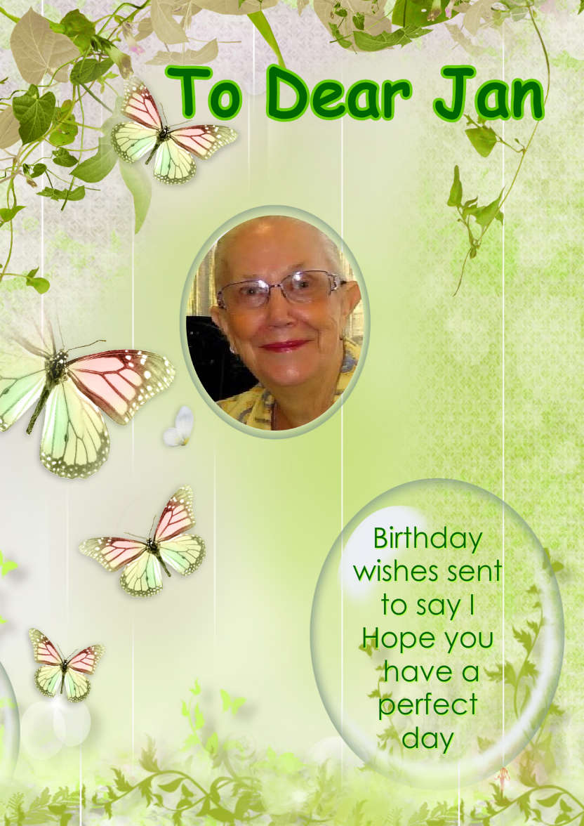 Butterfly Greeting Card - card made with Crafty Bob's Card Creator