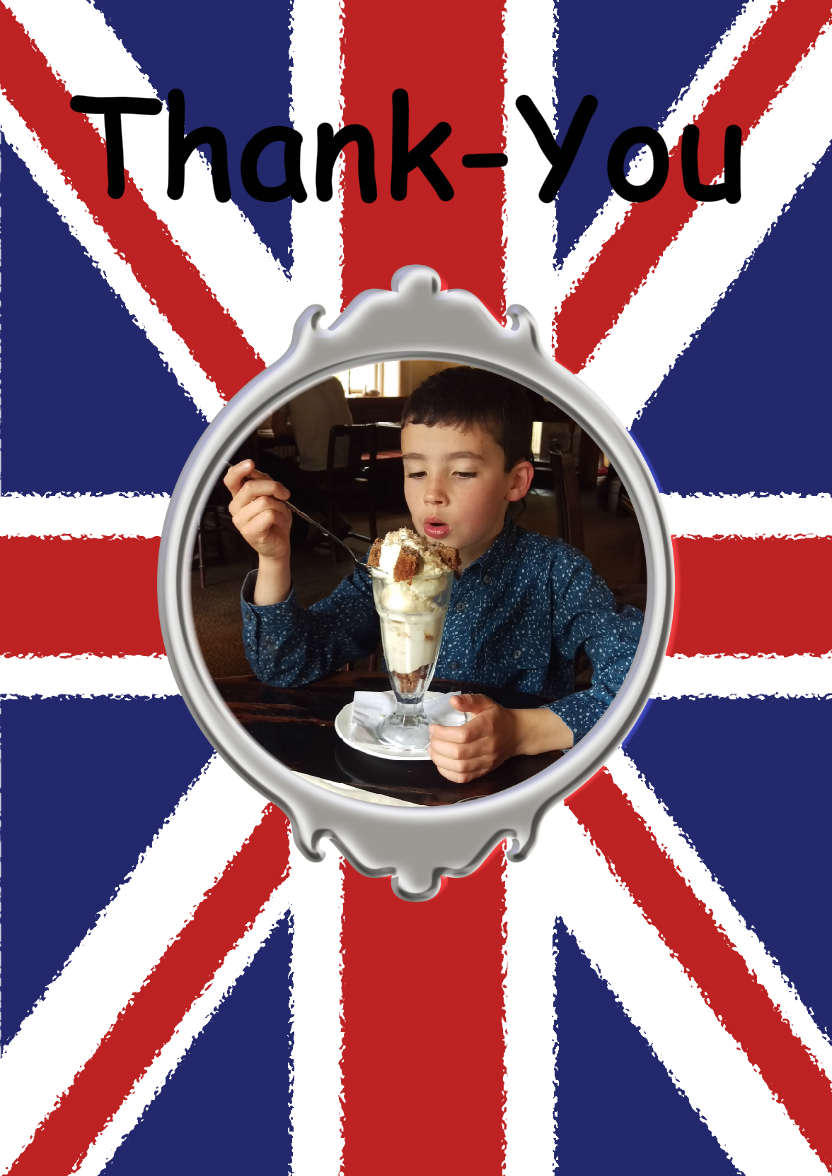 Union Jack Style Thank You Aperture Card - card made with Crafty Bob's Card Creator