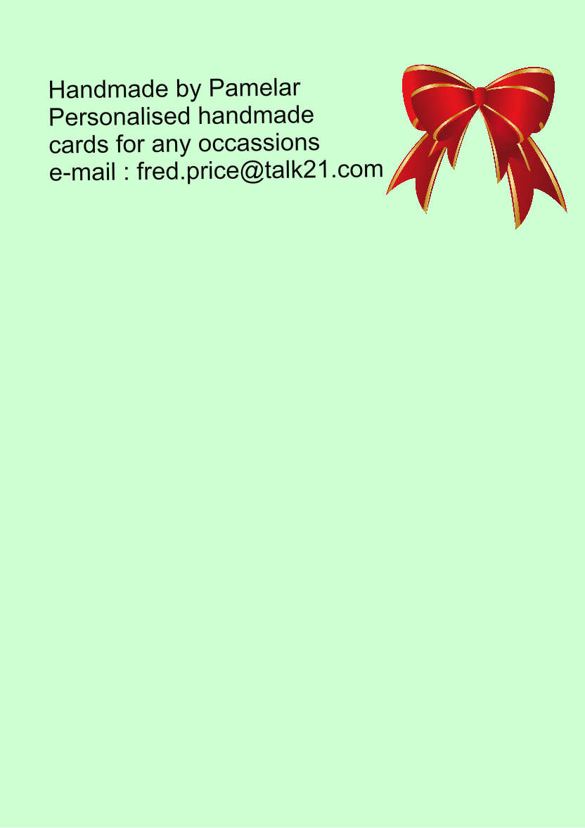 Light Green Plain Background - card made with Crafty Bob's Card Creator