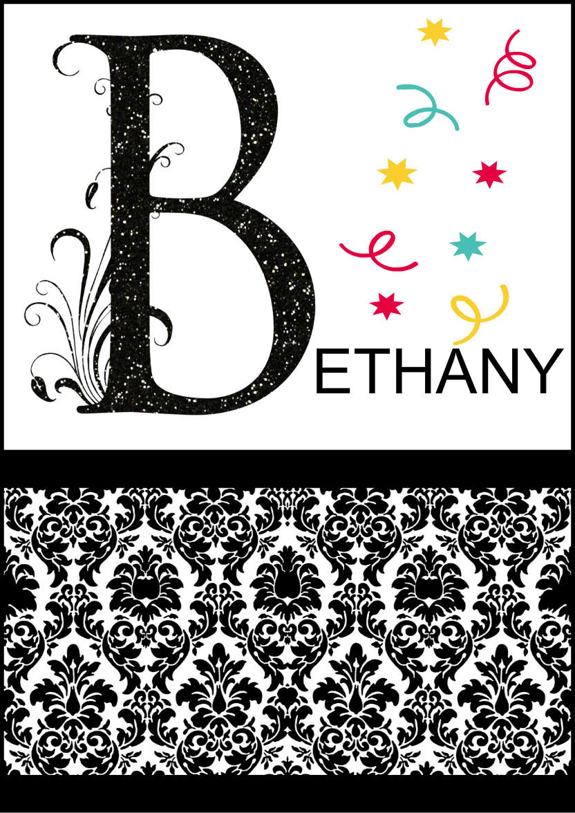 Damask Monogram Letter B Card - card made with Crafty Bob's Card Creator