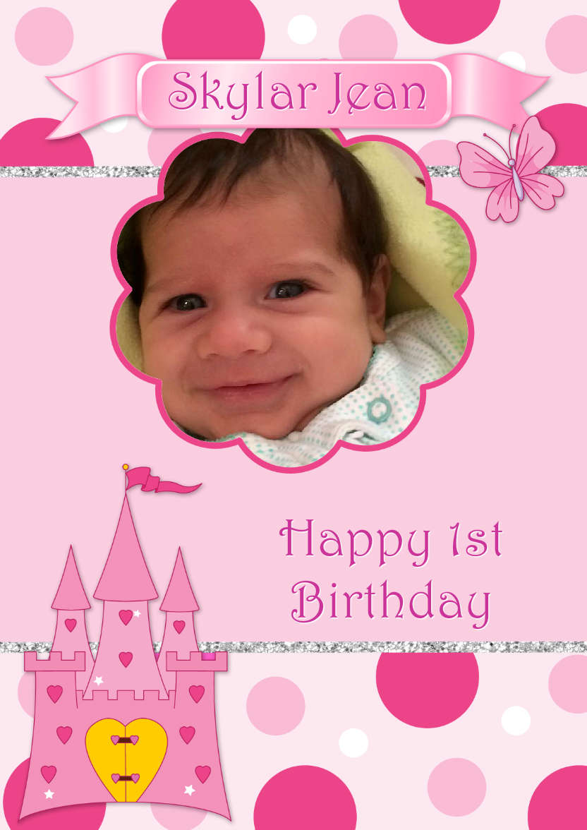 Pretty Princess Photo Card - card made with Crafty Bob's Card Creator