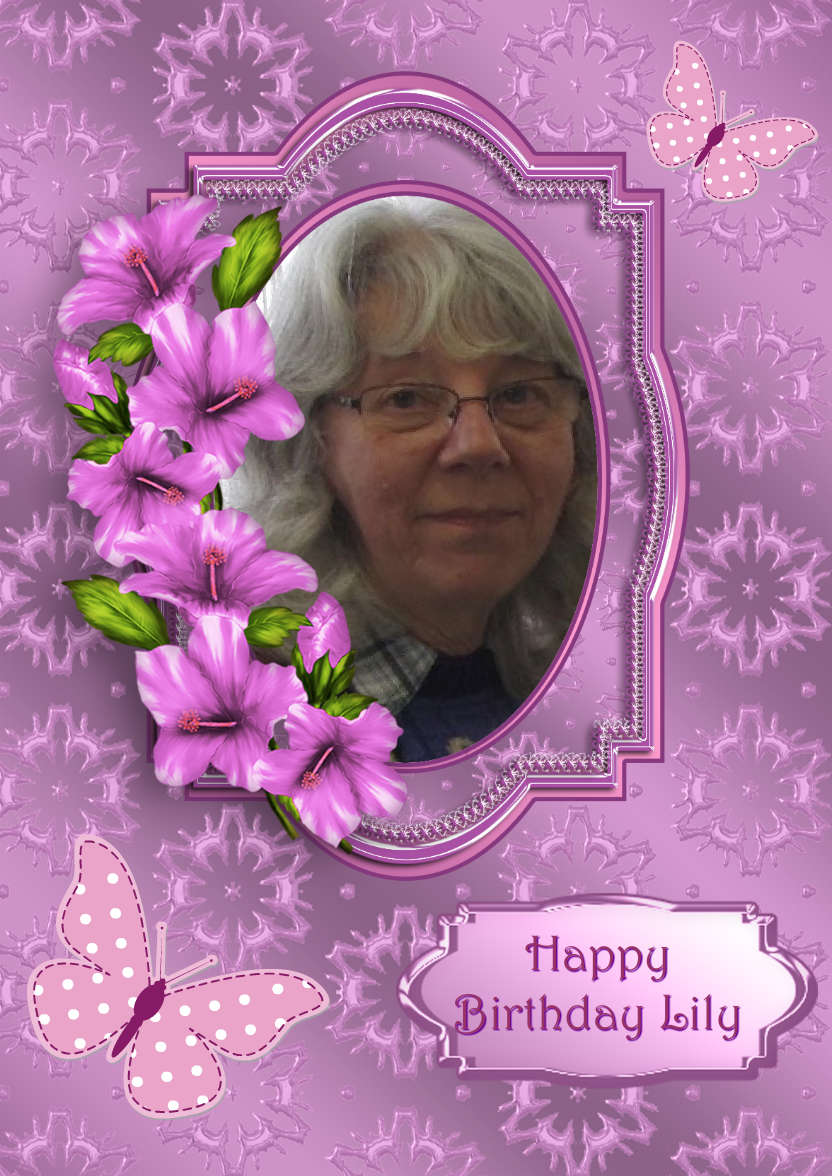 Pink Petunias - card made with Crafty Bob's Card Creator
