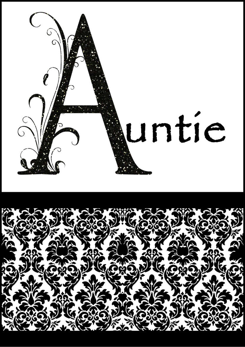 Damask Monogram Letter a Card - card made with Crafty Bob's Card Creator