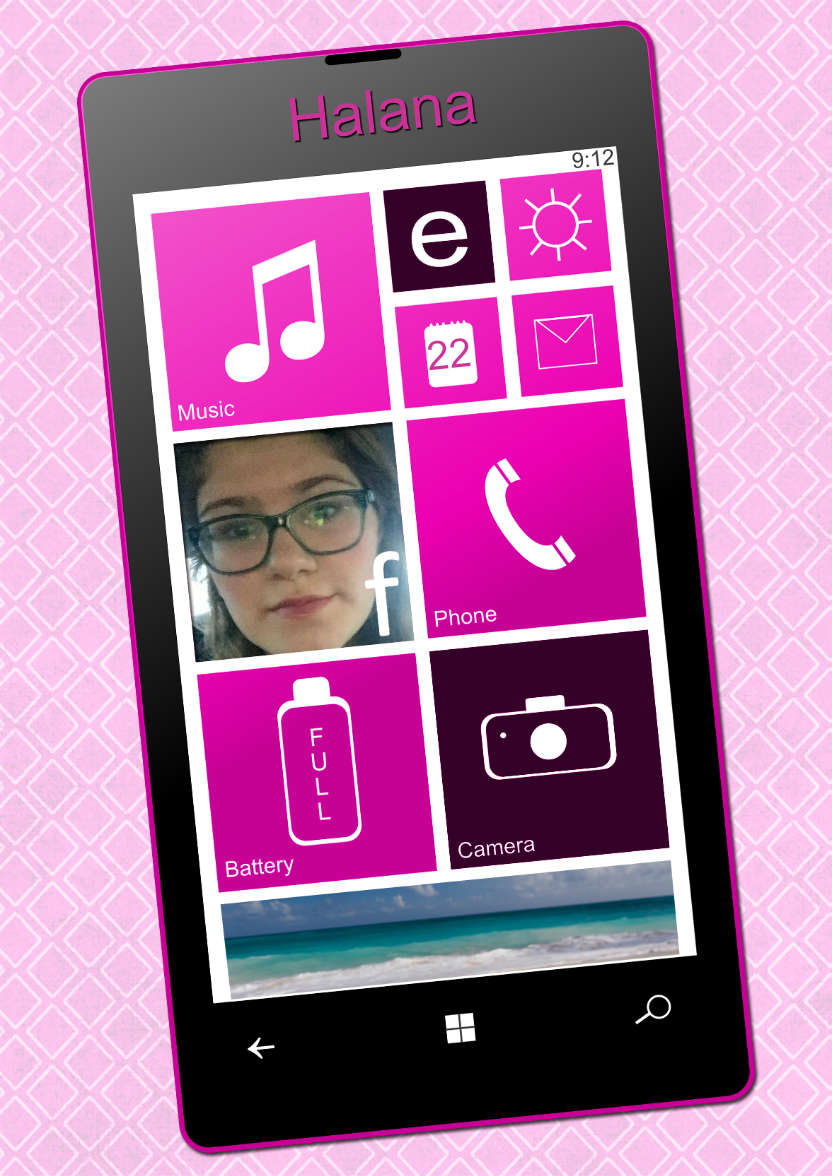 Smart Phone Card Female - card made with Crafty Bob's Card Creator
