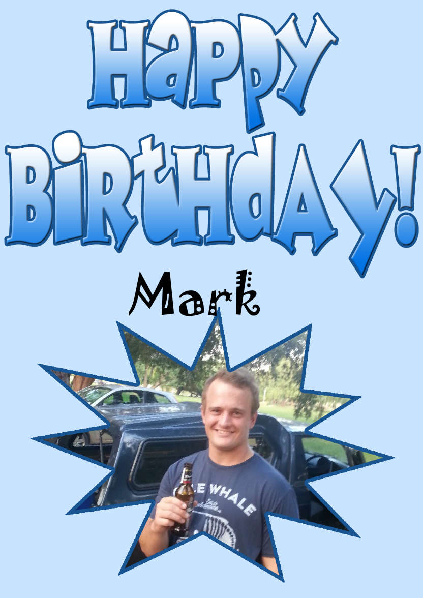 Smash Frame Birthday Card - card made with Crafty Bob's Card Creator