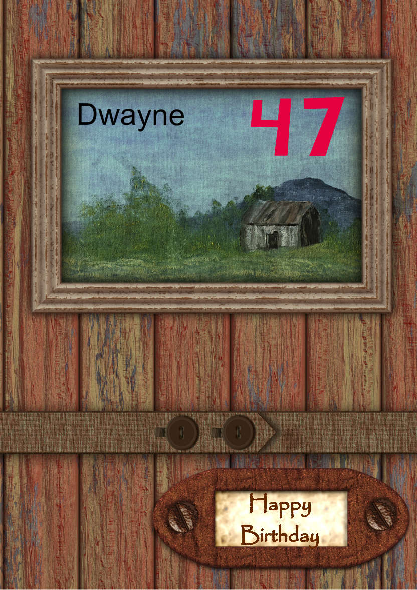 Rustic Wall - card made with Crafty Bob's Card Creator