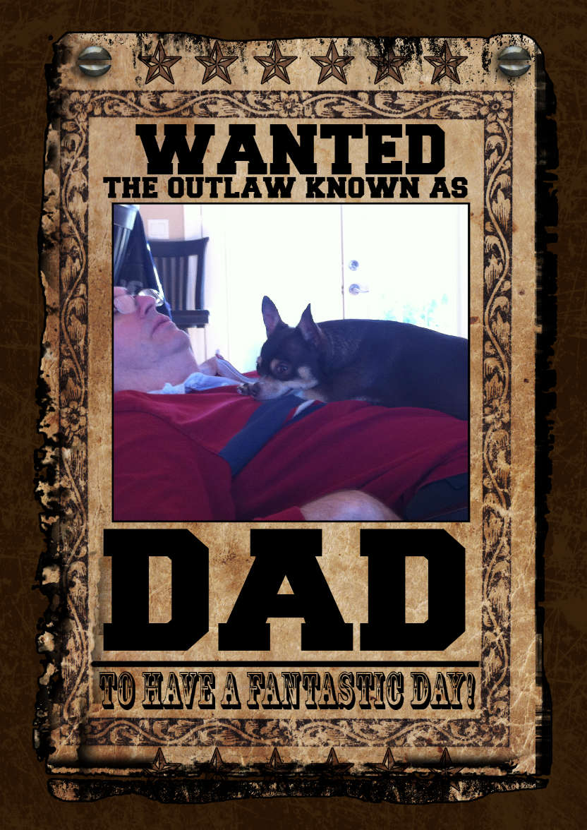 Dad Birthday. Father's Day, Photo Greeting Card - card made with Crafty Bob's Card Creator