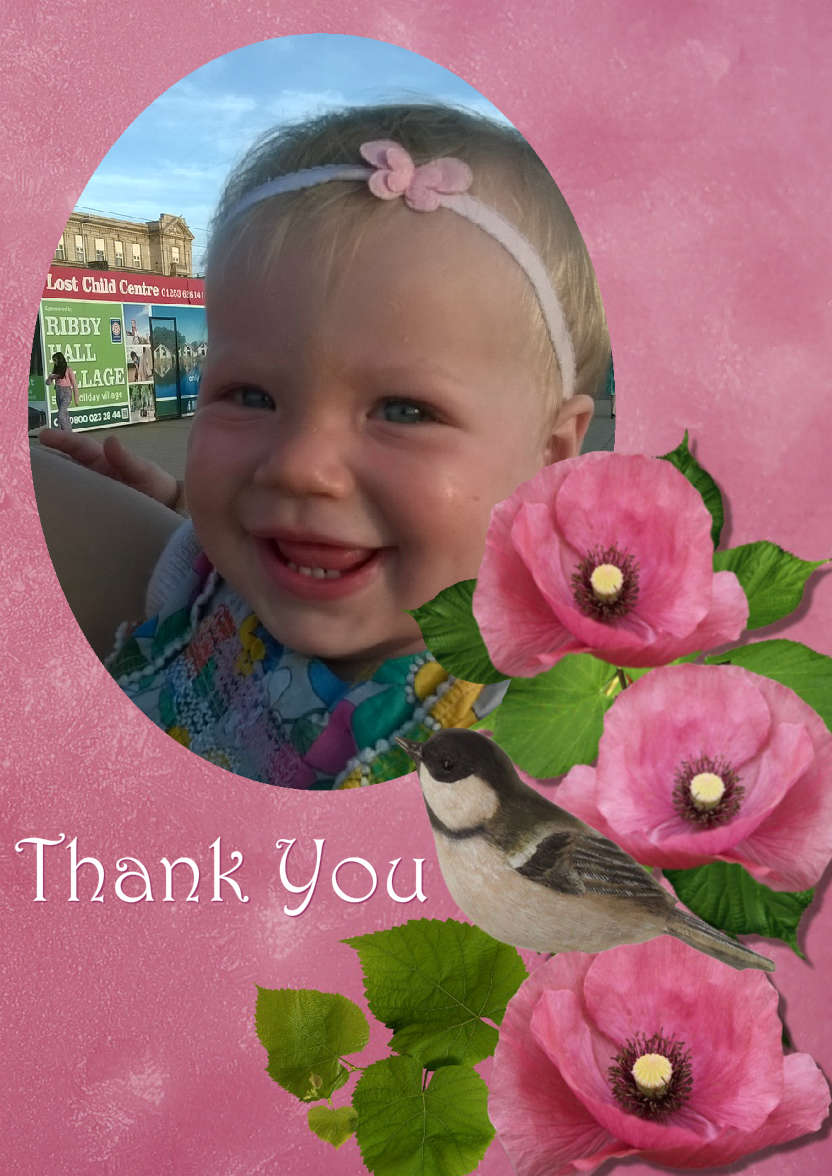 Floral Aperture Photo Card - card made with Crafty Bob's Card Creator