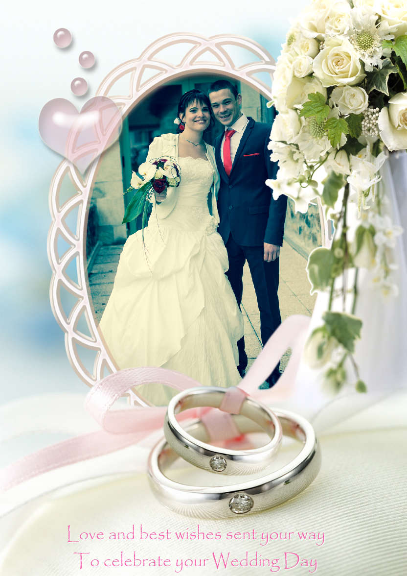 Wedding Day/anniversary Aperture Card - card made with Crafty Bob's Card Creator
