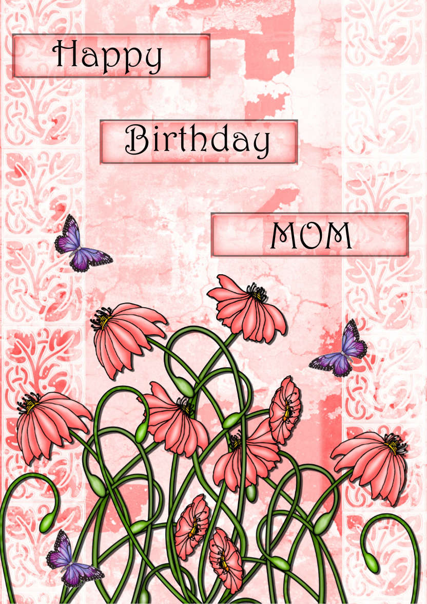 Pink Floral - card made with Crafty Bob's Card Creator