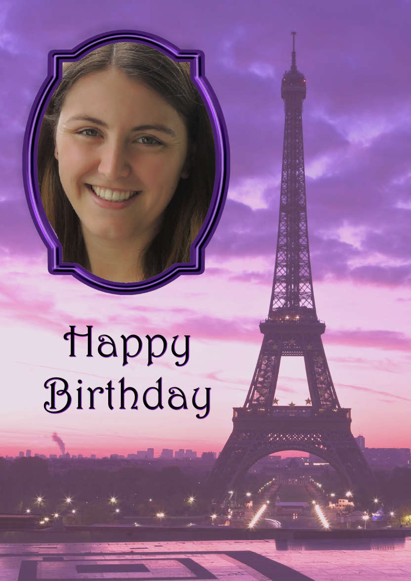 Paris by Night Aperture Card - card made with Crafty Bob's Card Creator