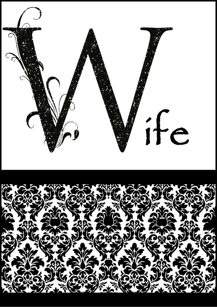 Damask Monogram Letter W Card - card made with Crafty Bob's Card Creator