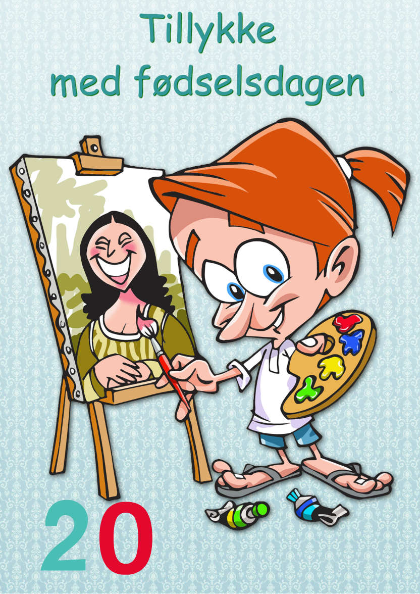 Painter/artist Female Card - card made with Crafty Bob's Card Creator