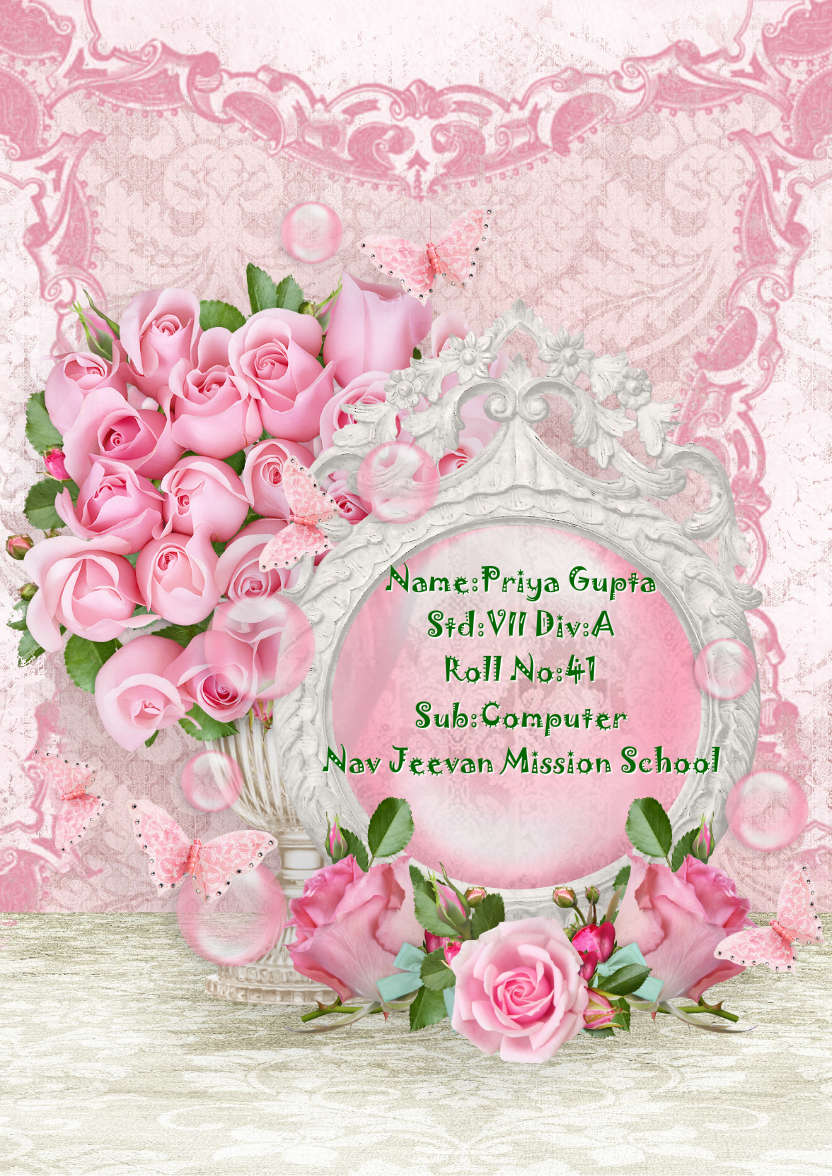 Lace and Roses Card Front - card made with Crafty Bob's Card Creator