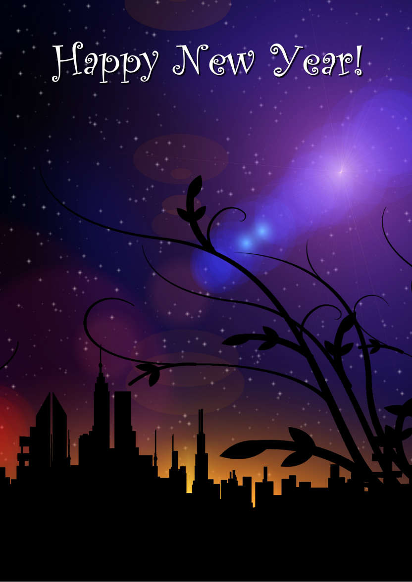 Starlit Silhouette - card made with Crafty Bob's Card Creator