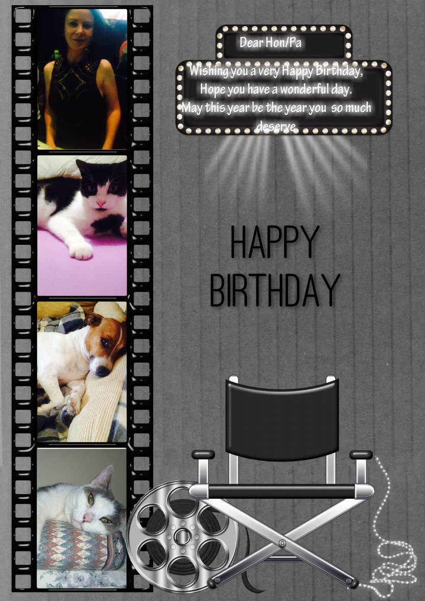 Movie Time - card made with Crafty Bob's Card Creator