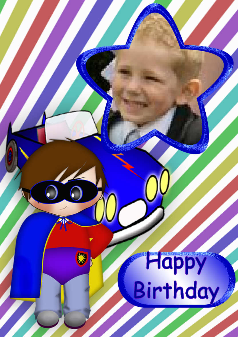 Superhero - card made with Crafty Bob's Card Creator