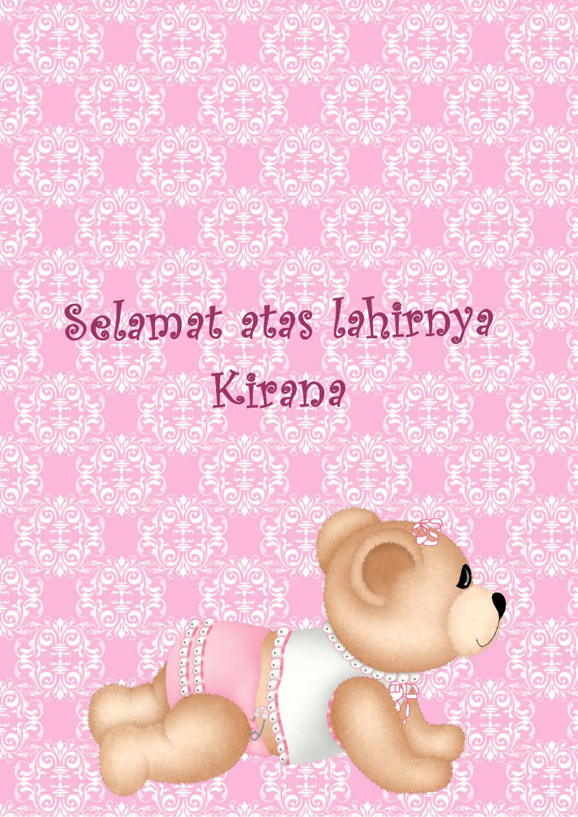 New Baby Girl - card made with Crafty Bob's Card Creator