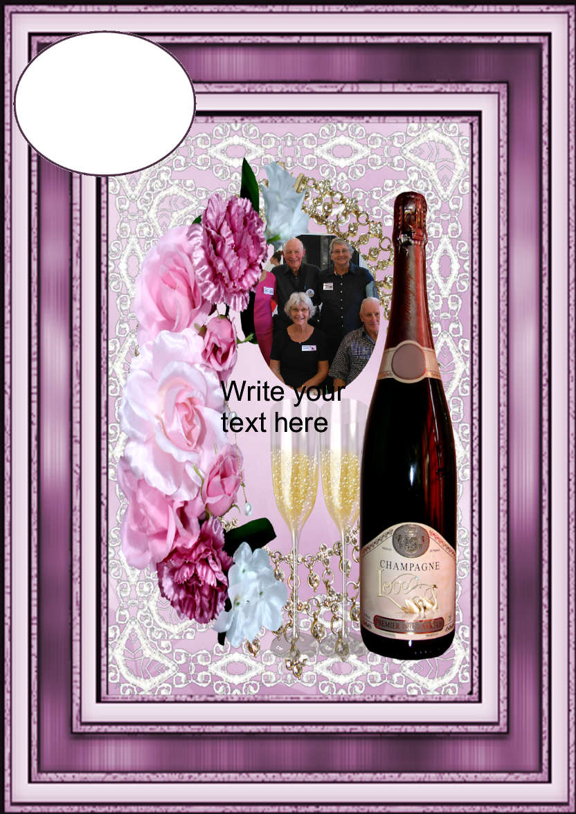 Wedding or Anniversary - card made with Crafty Bob's Card Creator