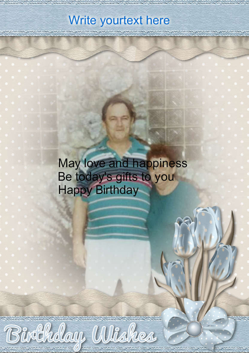 Birthday Picture - card made with Crafty Bob's Card Creator