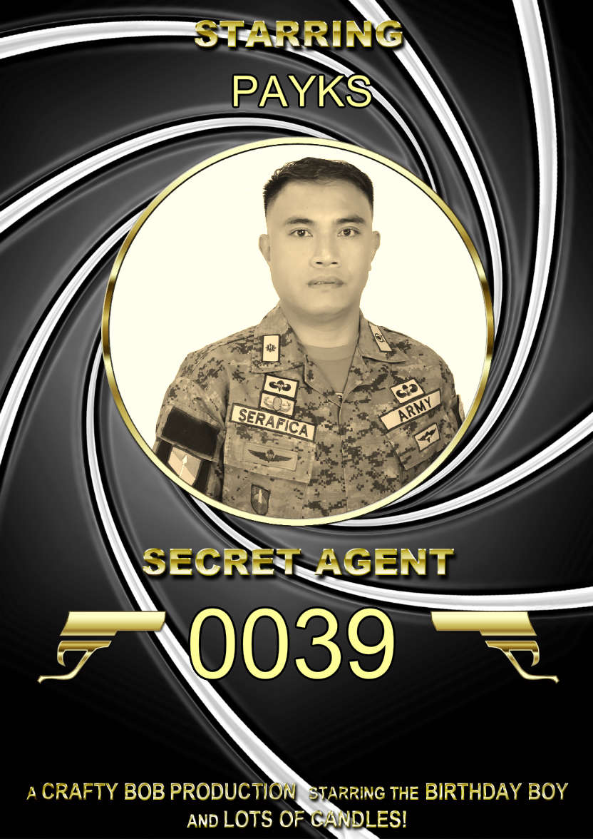 Spoof Secret Agent Photo Card - card made with Crafty Bob's Card Creator
