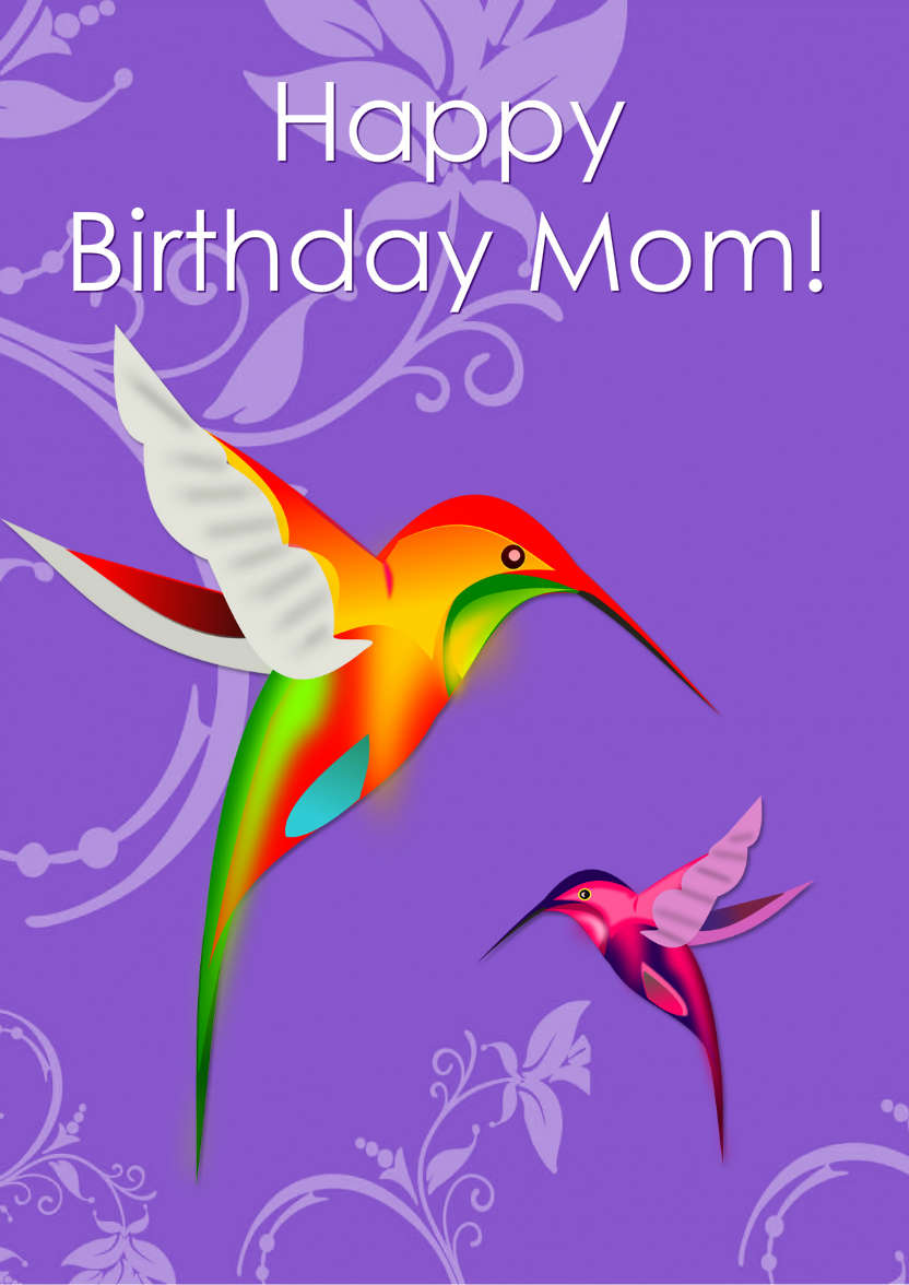 Hummingbirds - card made with Crafty Bob's Card Creator