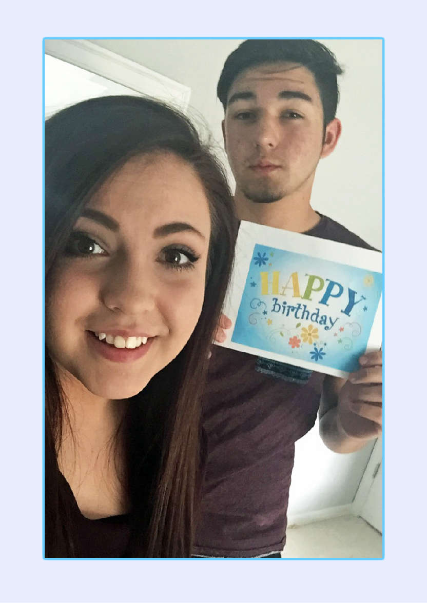 Light Blue Plain Background - card made with Crafty Bob's Card Creator