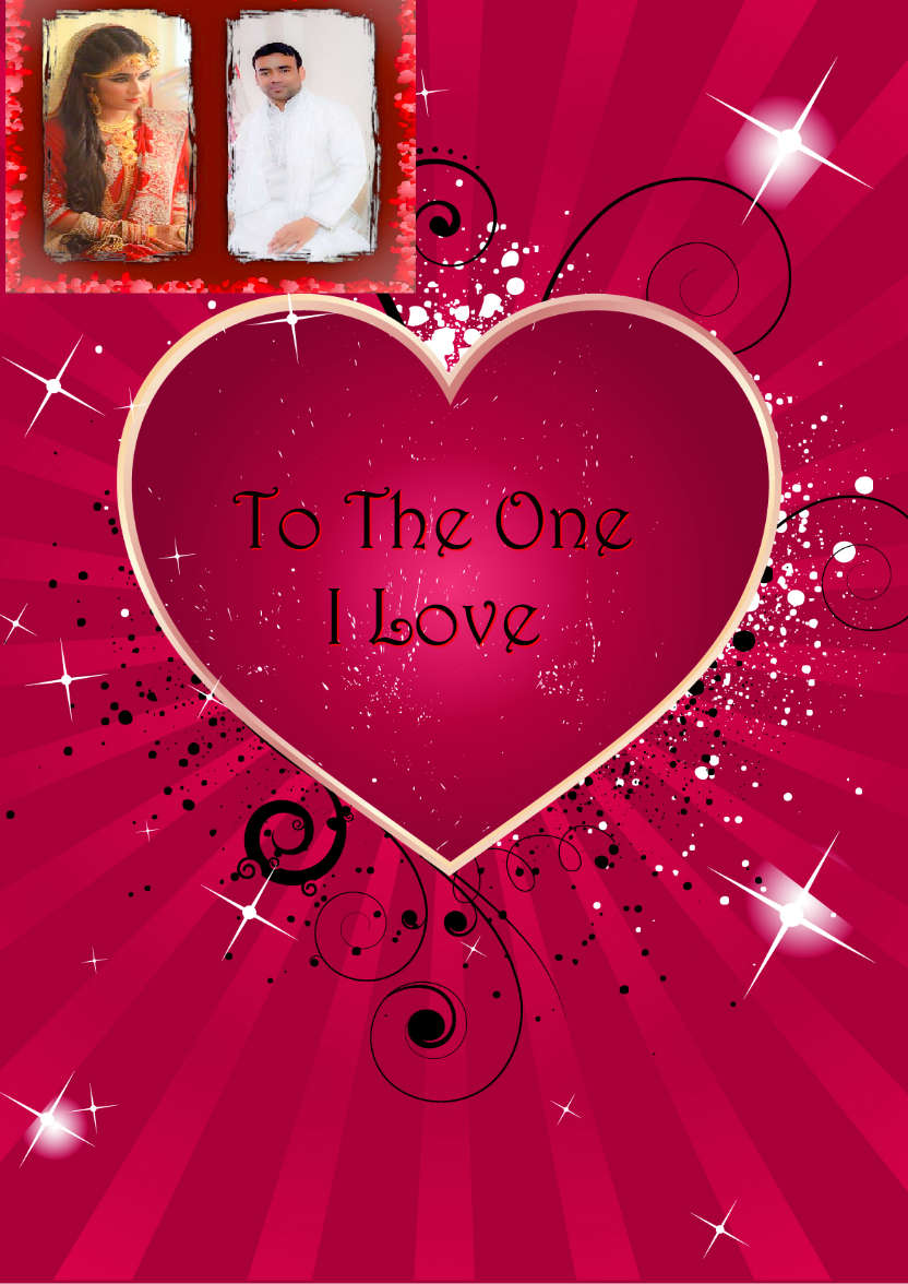 Grunge Heart Romantic Card Front - card made with Crafty Bob's Card Creator