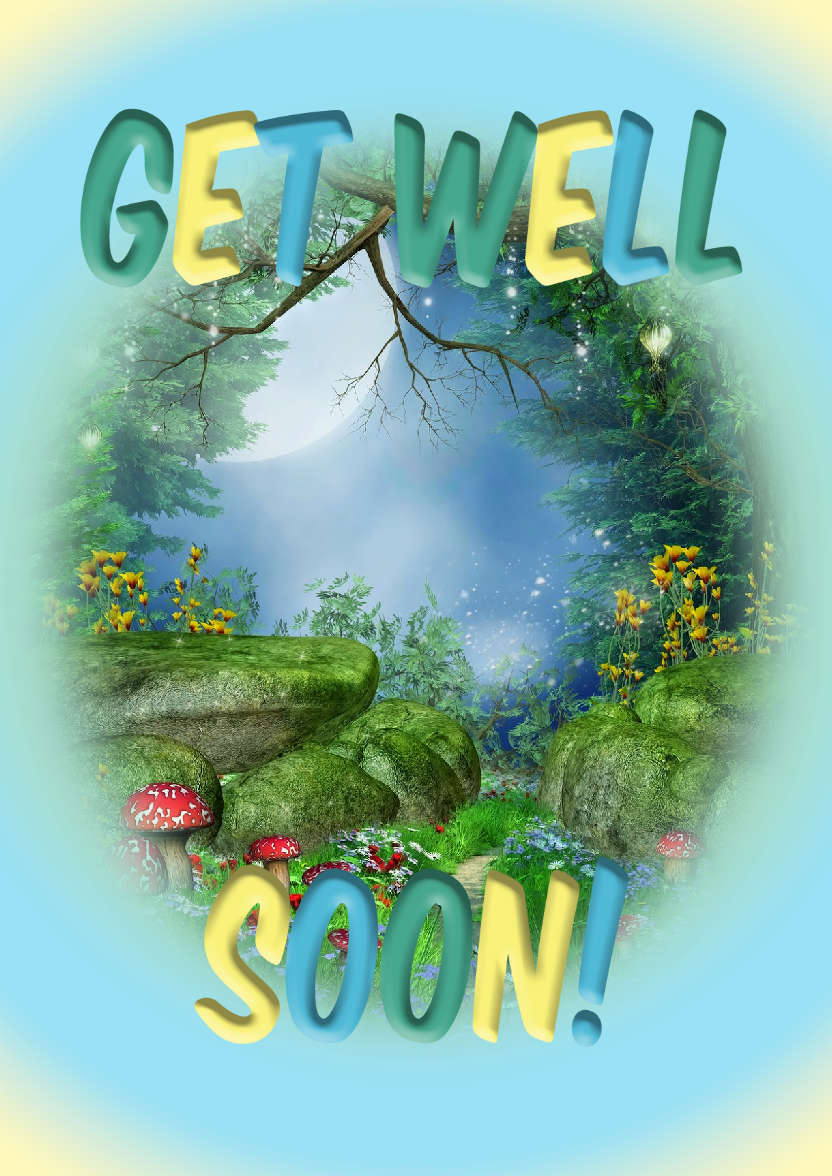Get Well Soon Frame Photo Card - card made with Crafty Bob's Card Creator