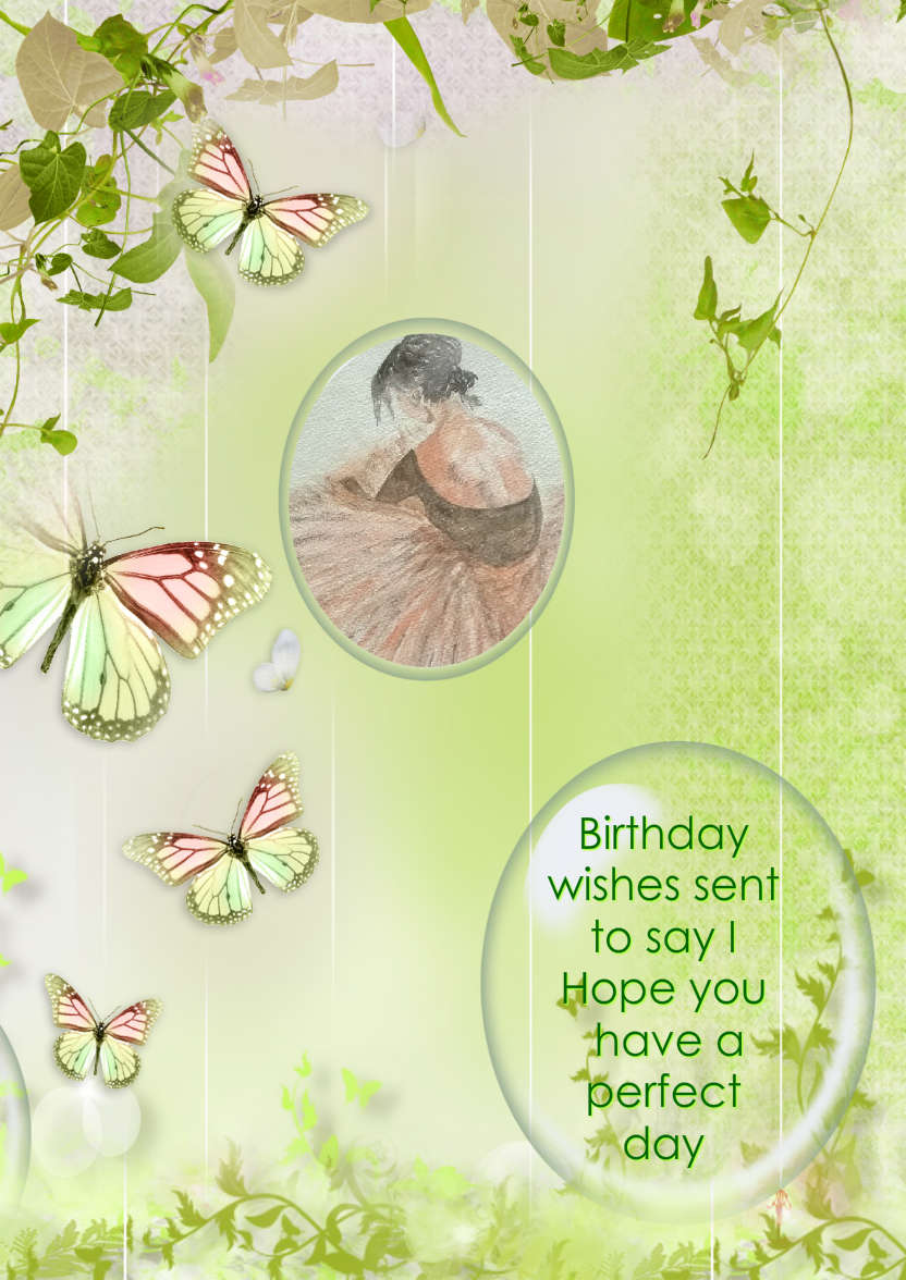 Butterfly Greeting Card - card made with Crafty Bob's Card Creator