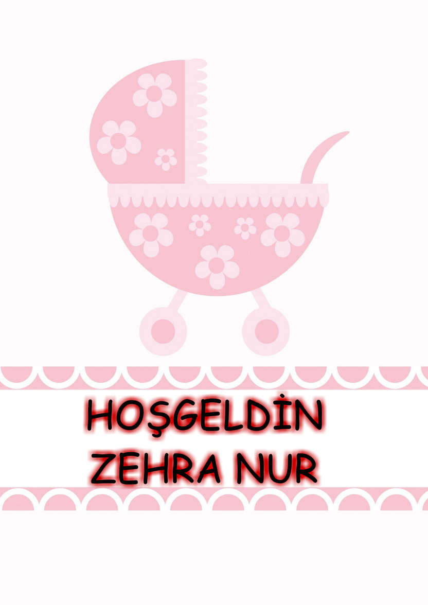 New Baby Girl Pram Card Front - card made with Crafty Bob's Card Creator