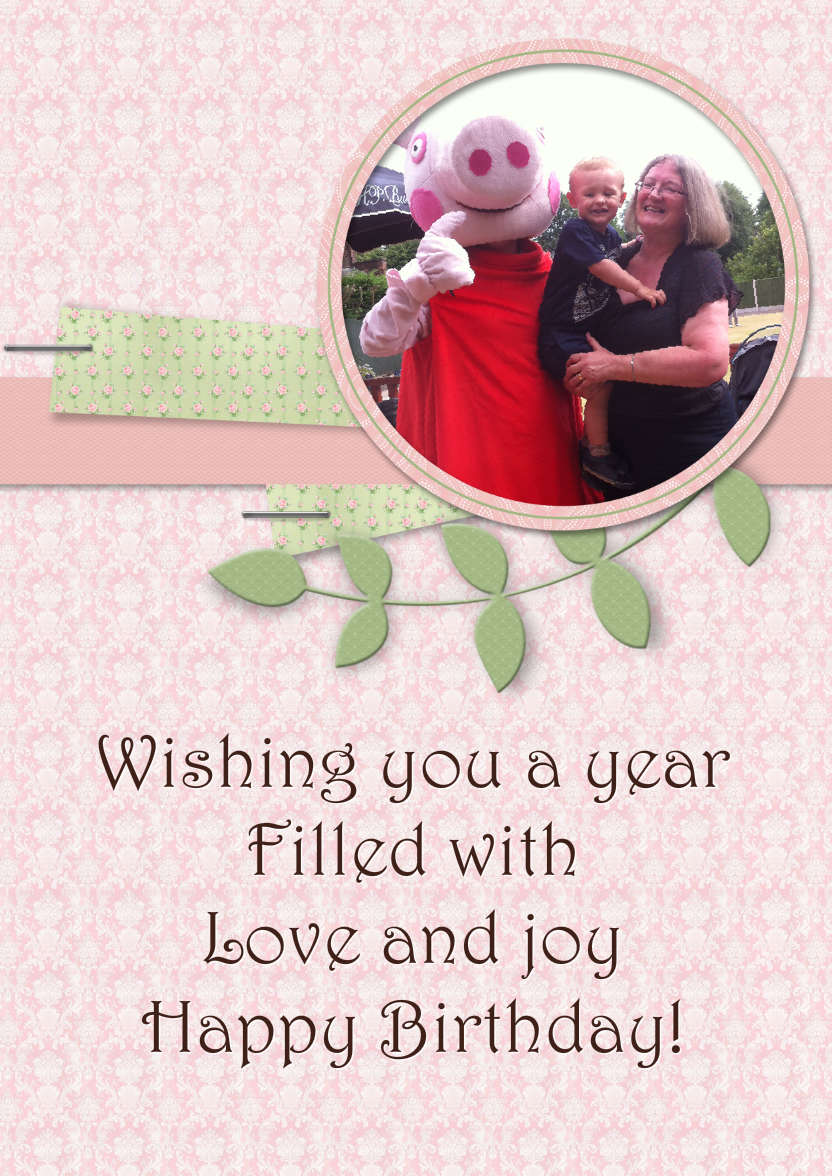 Scrapbook Style Frame Photo Card - card made with Crafty Bob's Card Creator