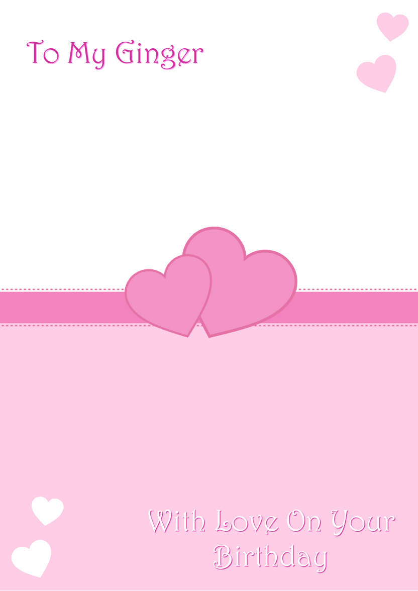 Pink Hearts Romantic Card Front - card made with Crafty Bob's Card Creator