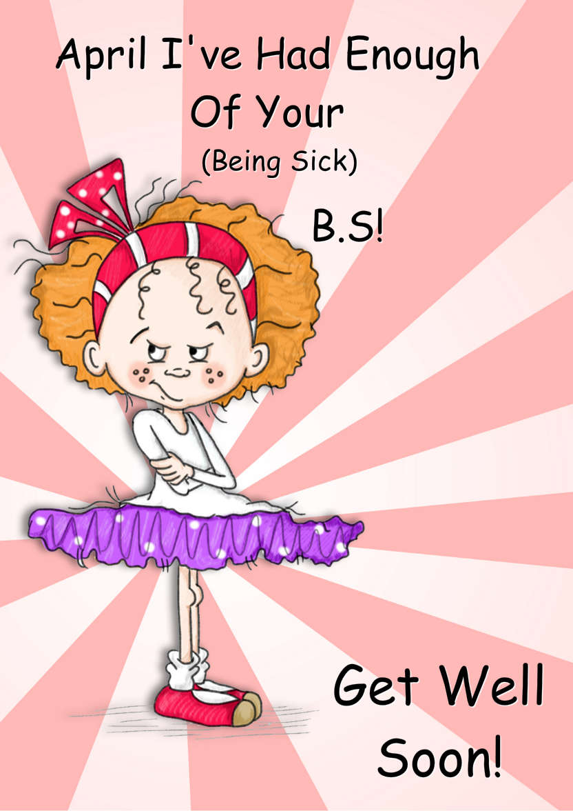 Enough of Your Bs Get Well Soon Card - card made with Crafty Bob's Card Creator