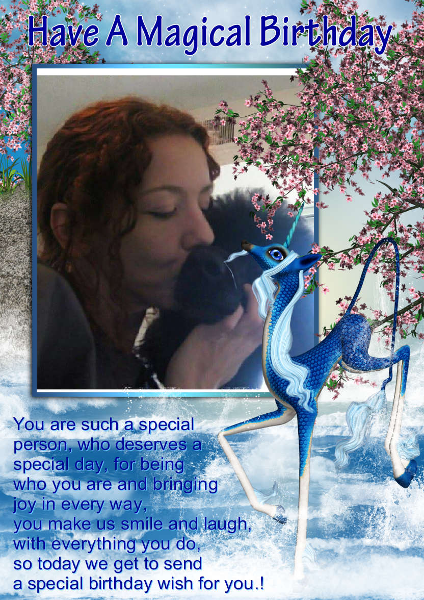 Water Unicorn Fantasy Custom Photo Card - card made with Crafty Bob's Card Creator