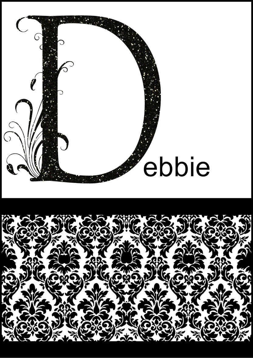 Damask Monogram Letter D Card - card made with Crafty Bob's Card Creator