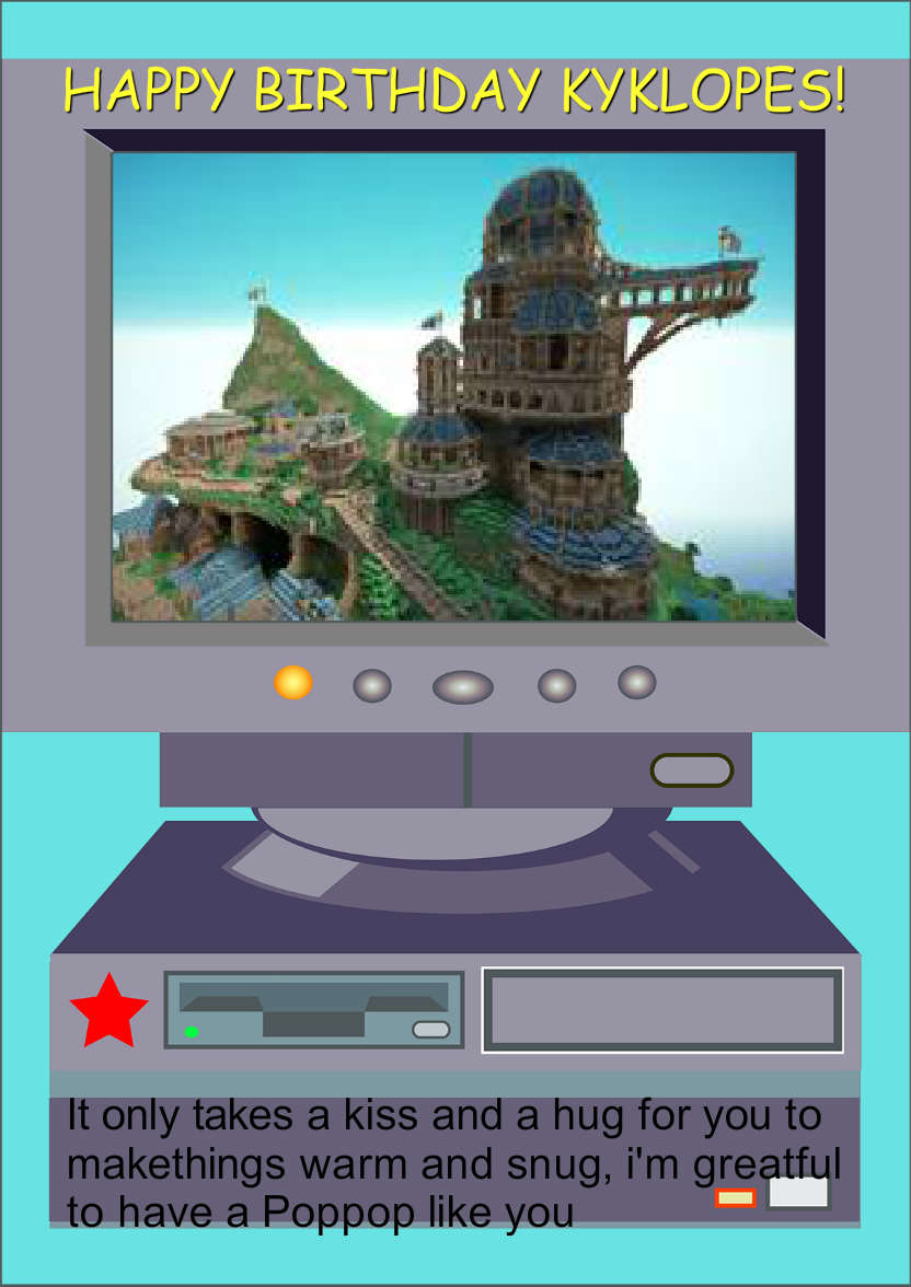 Computer Geek - card made with Crafty Bob's Card Creator