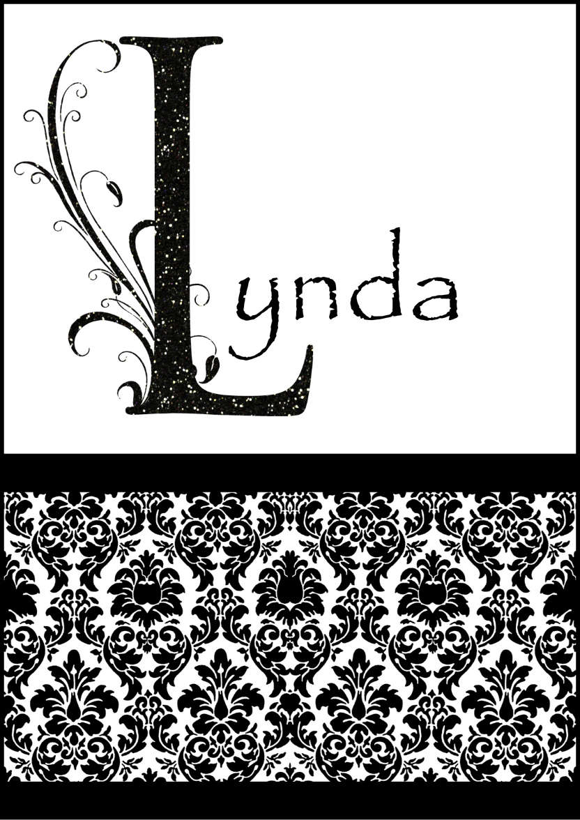 Damask Monogram Letter L Card - card made with Crafty Bob's Card Creator