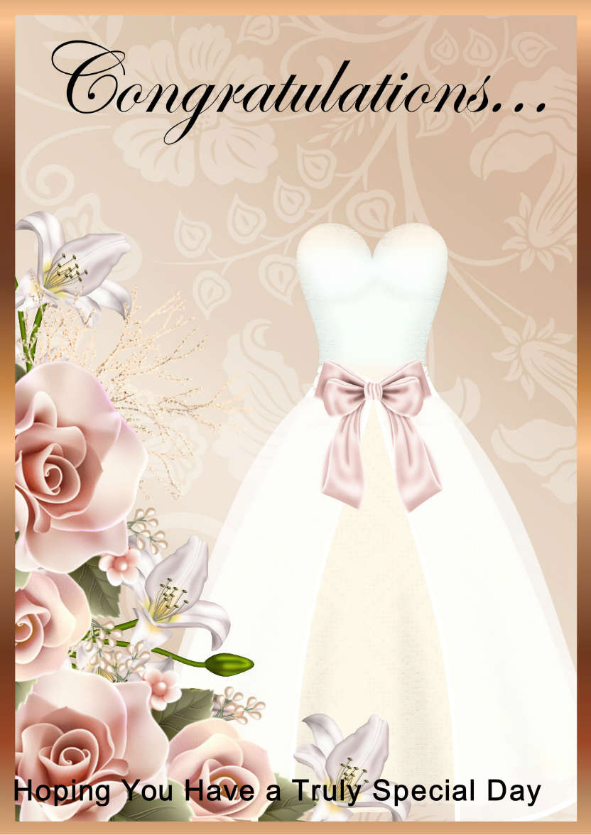 Wedding Day - card made with Crafty Bob's Card Creator