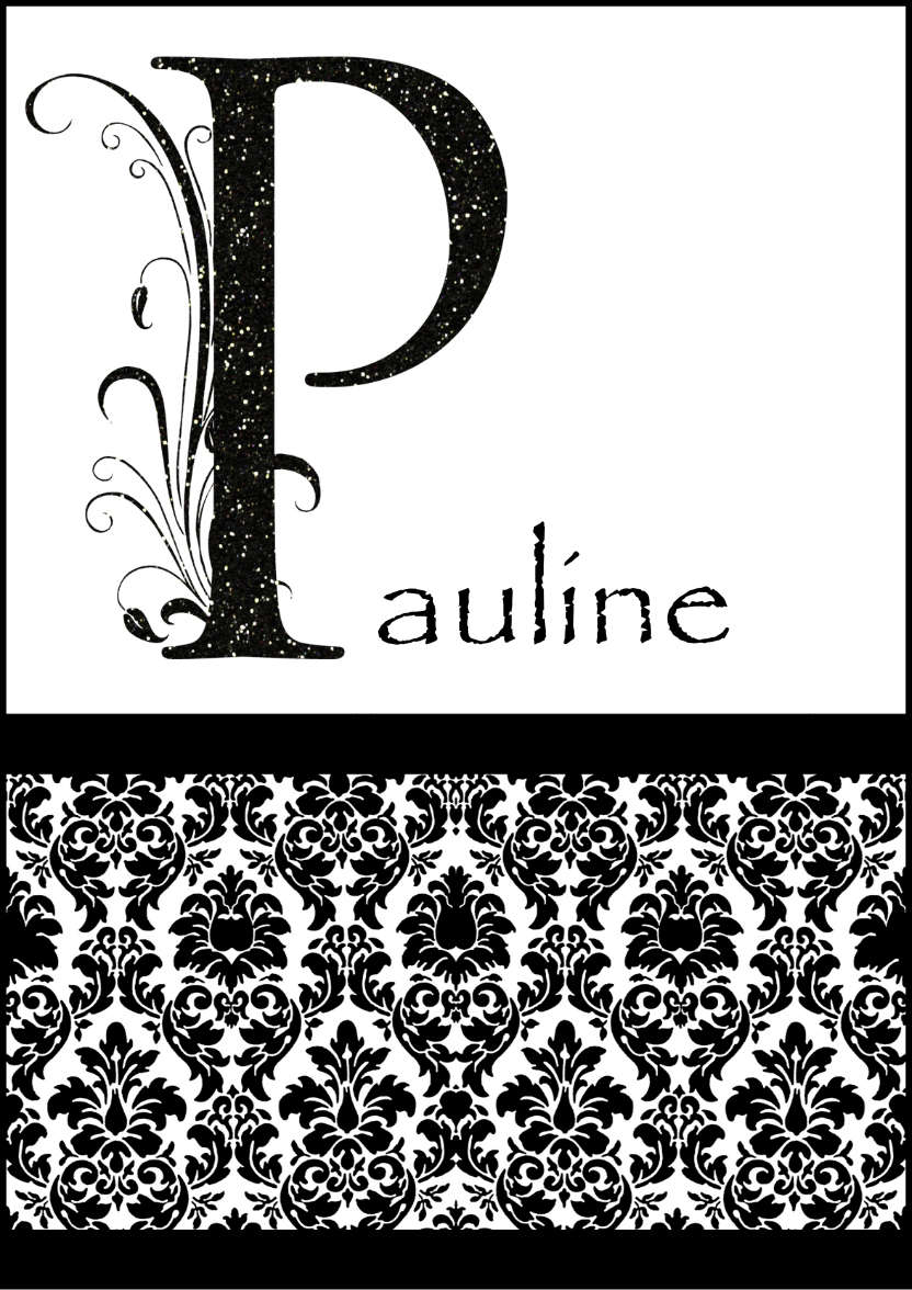 Damask Monogram Letter P Card - card made with Crafty Bob's Card Creator