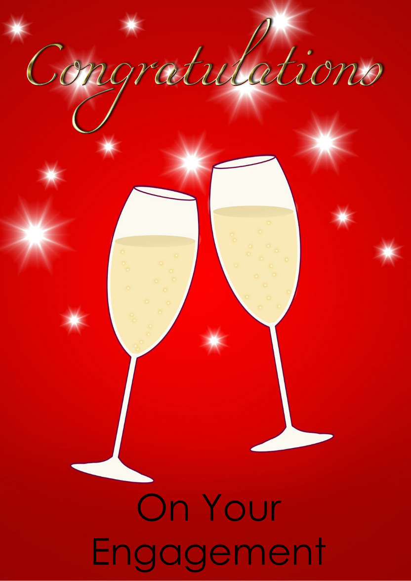 Congratulatons Champagne Glasses Card - card made with Crafty Bob's Card Creator