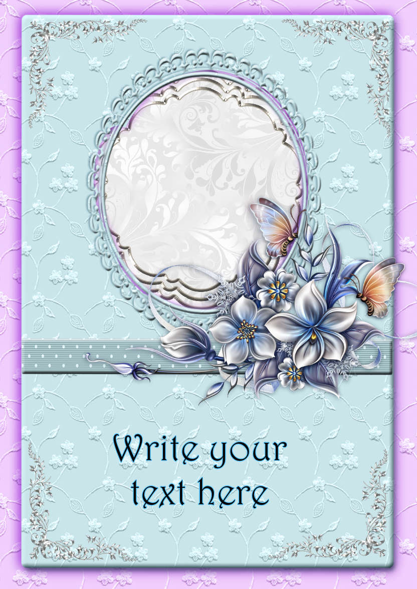 Lacy and Floral Design for Many Occasions #5 - card made with Crafty Bob's Card Creator