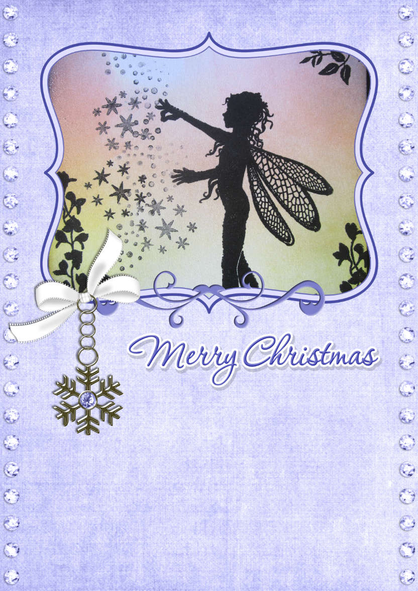 Christmas Bling Photo Card - card made with Crafty Bob's Card Creator