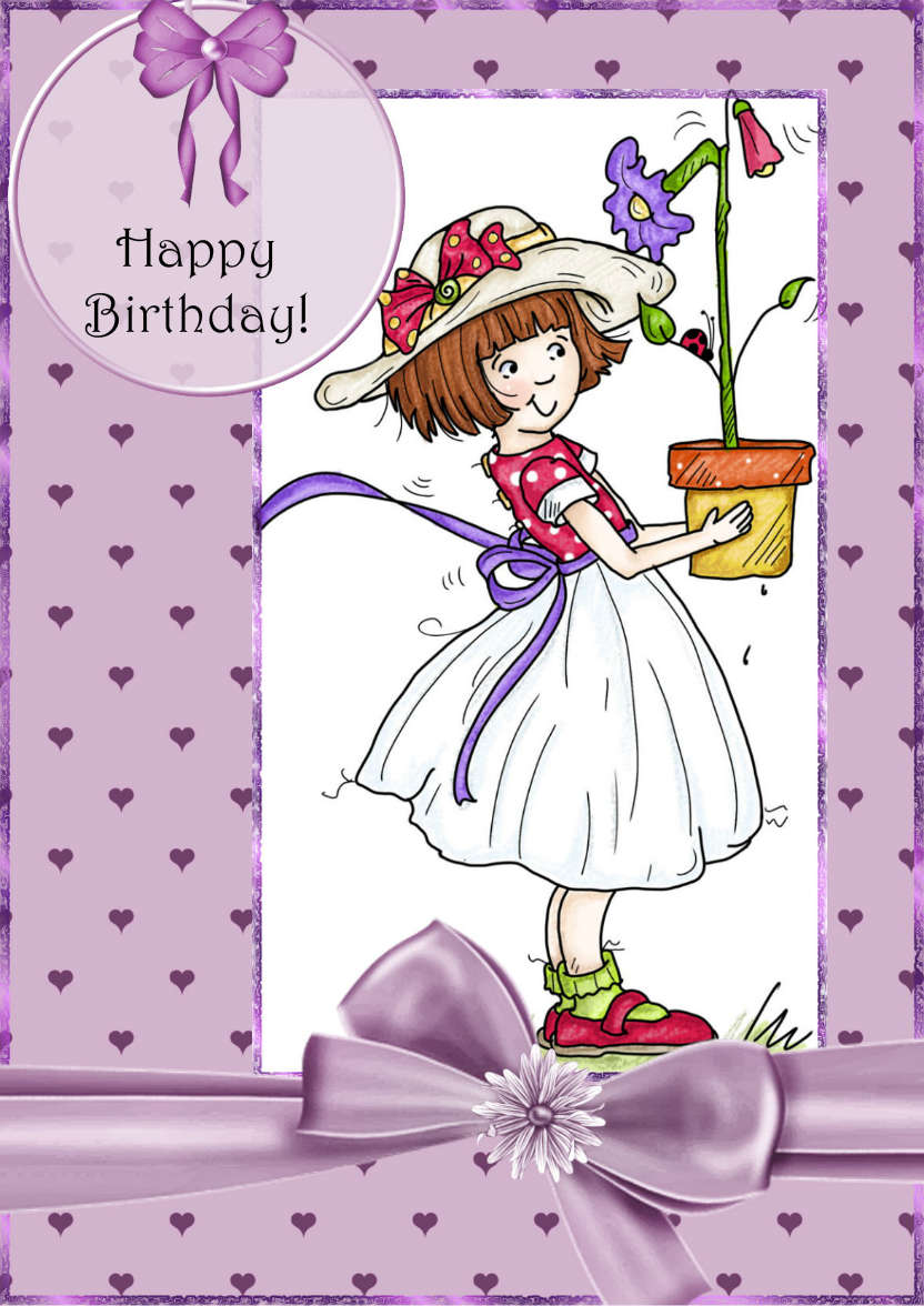 Belated Birthday - card made with Crafty Bob's Card Creator