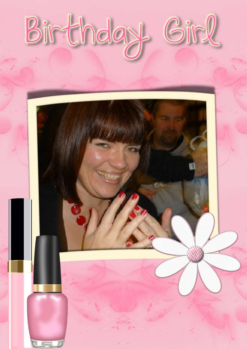 Birthday Girly Girl - card made with Crafty Bob's Card Creator