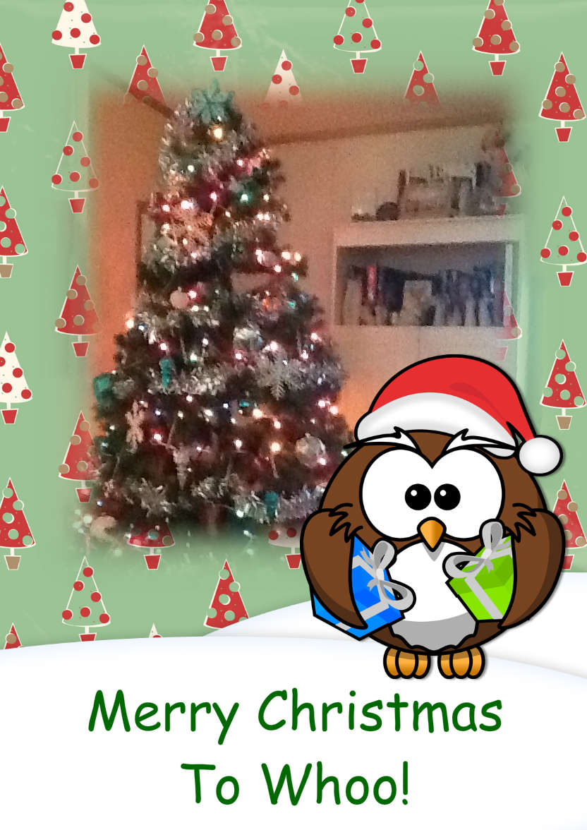 Christmas Owl Photo Card - card made with Crafty Bob's Card Creator