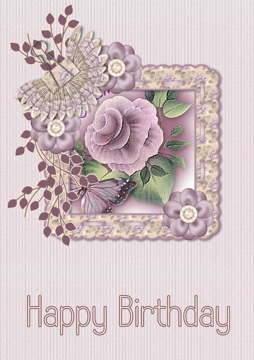 Vintage Flowers - card made with Crafty Bob's Card Creator